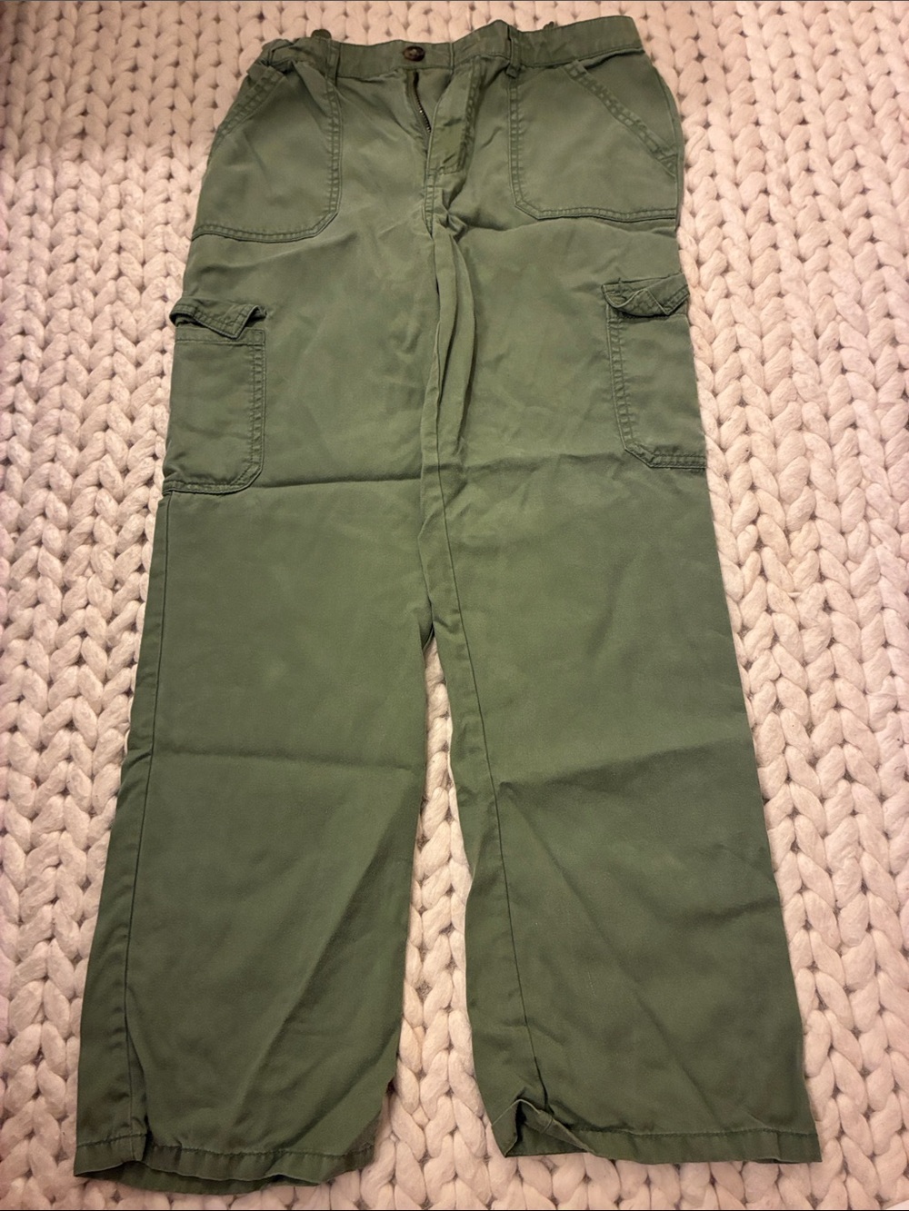 Girls Green Cargo Pants
